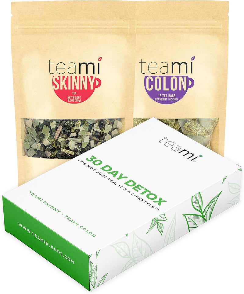 Teami® 30-Day Detox Tea Pack: All-Natural Teatox Kit with Teami Skinny & Teami Colon Cleanse Herbal Teas - Image 1